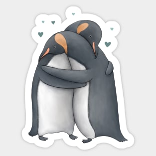 Penguin Hug Sticker